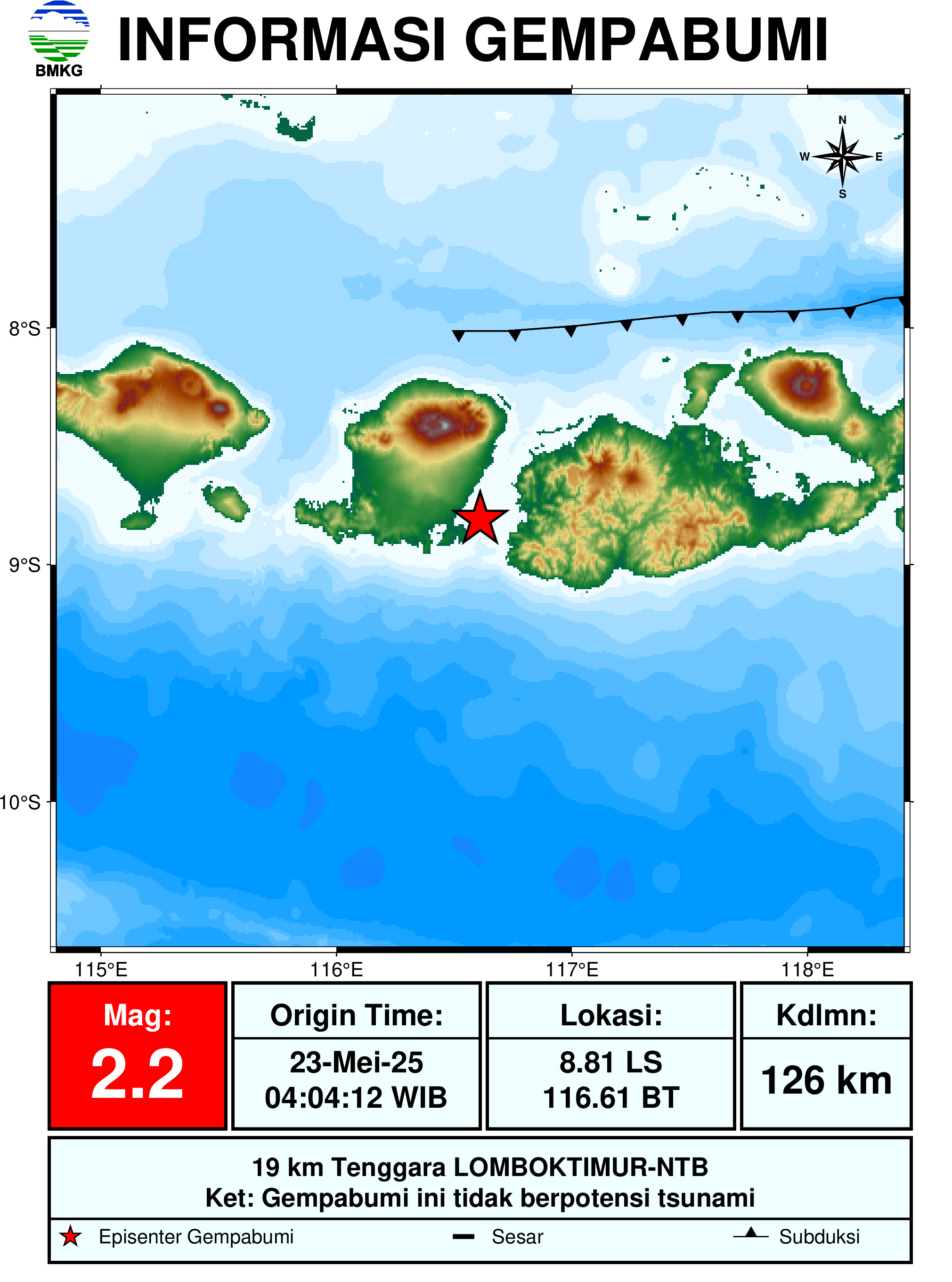 informasi gempa bumi region 3