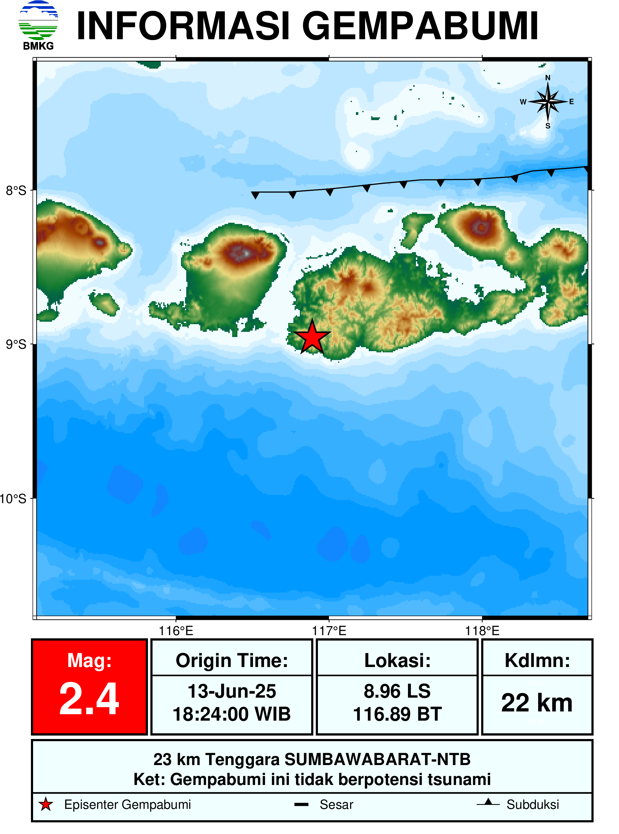 informasi gempa bumi region 3